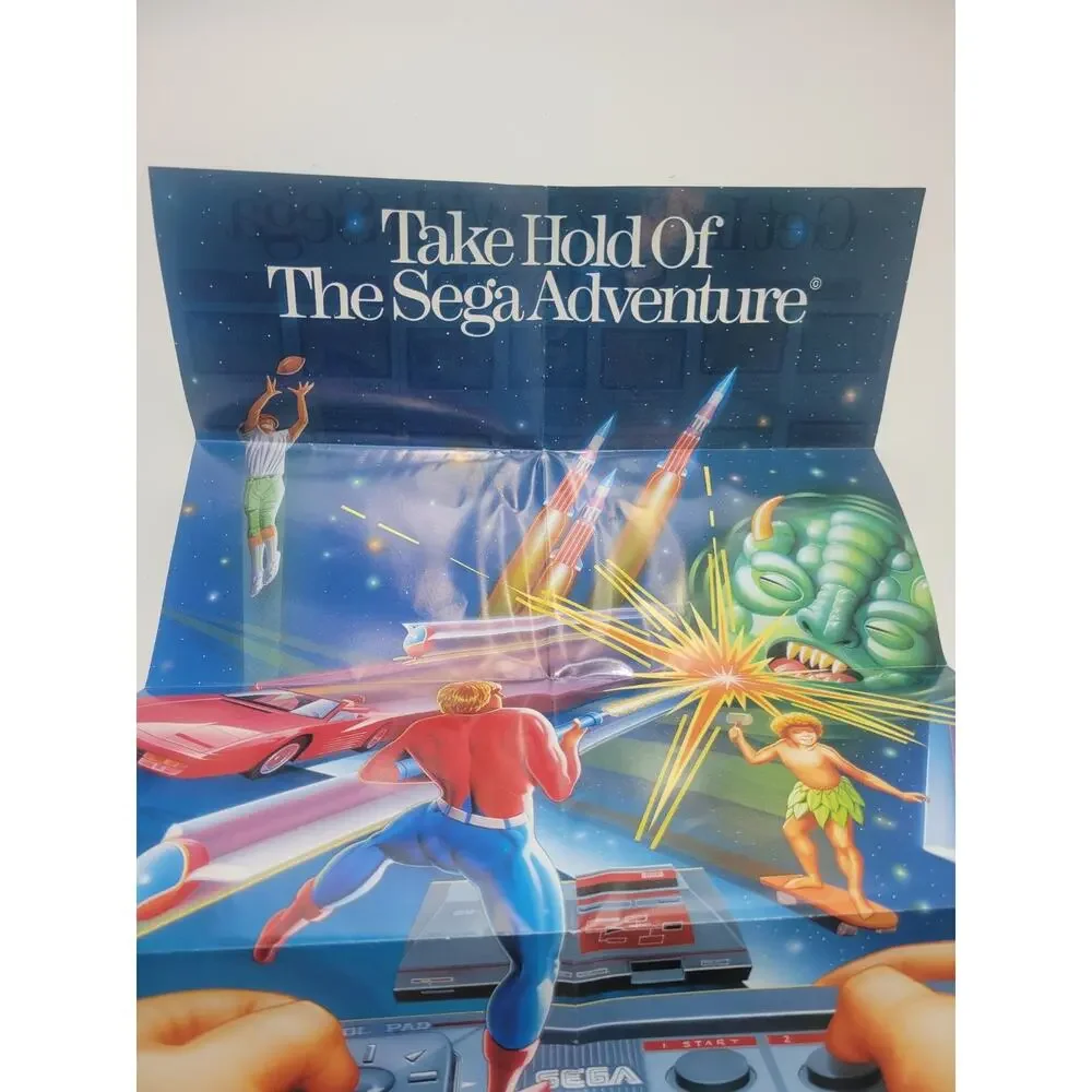 ¤ Take Hold Of The Sega Adventure Insert Poster 1987 ¤ Sega Master System SMS